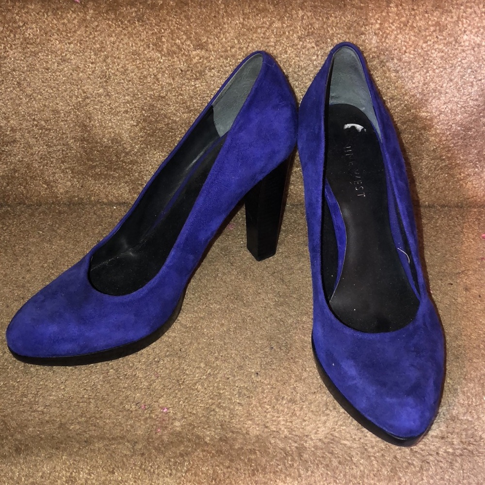 NINE WEST-BEAUTIFUL PURPLE SUEDE HI HEEL(ABT 4IN) - Picture 3 of 7